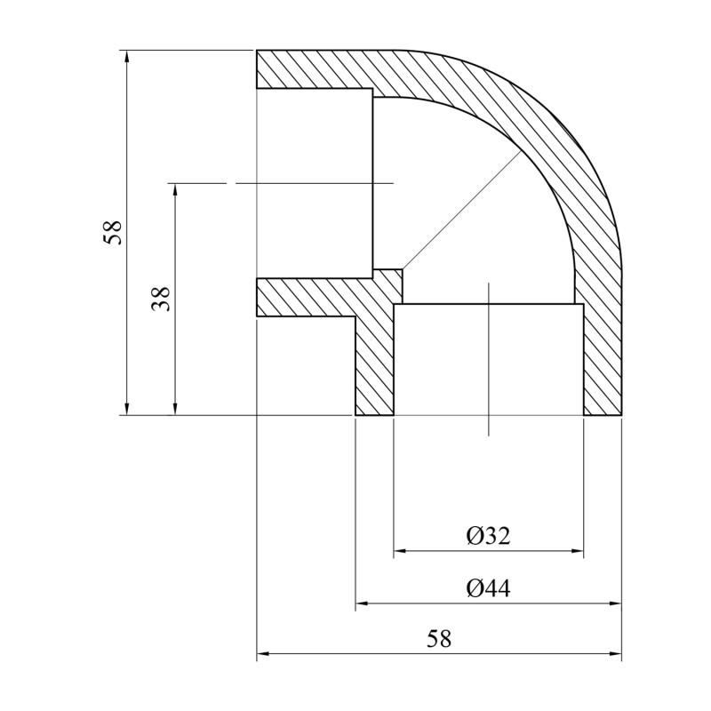 Коліно 90° PPR GrandiTherm 32 мм