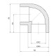 Коліно 90° PPR GrandiTherm 32 мм