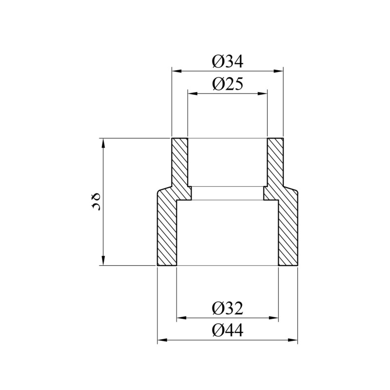 Муфта редукційна PPR GrandiTherm 32х25 мм