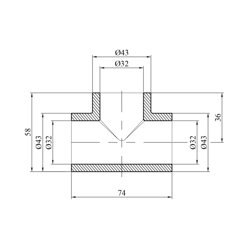 Трійник PPR GrandiTherm 32 мм