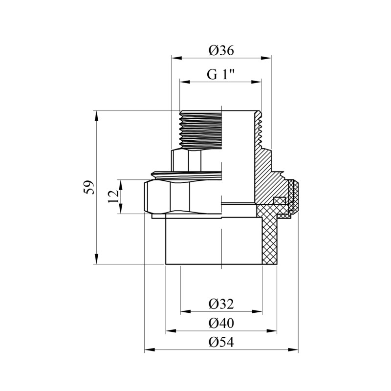 Американка PPR GrandiTherm 32х1" РЗ