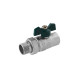 Кран-американка прямий STA "LB" 3/4" ВЗ PN40 зелений метелик, нікельований