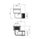 Кутник перехідний посилений LexLine 3/4"х1/2" ВЗ нікельований НК0104-В