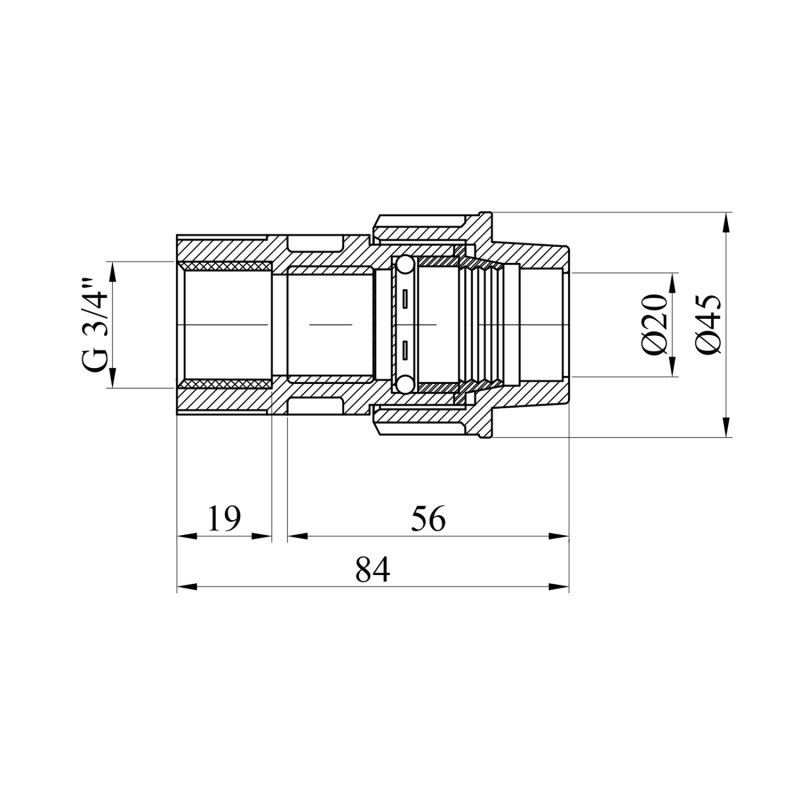 Муфта ПЕ SantehPlast 20х3/4" РВ