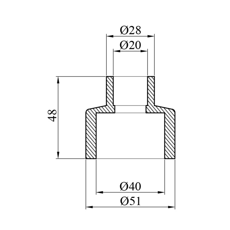 Муфта редукційна PPR GrandiTherm 40х20 мм