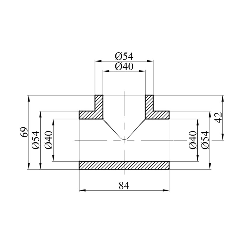 Трійник PPR GrandiTherm 40 мм