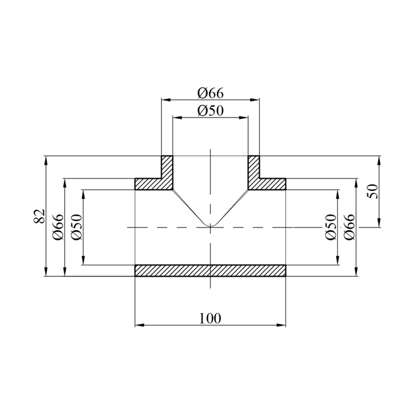 Трійник PPR GrandiTherm 50 мм