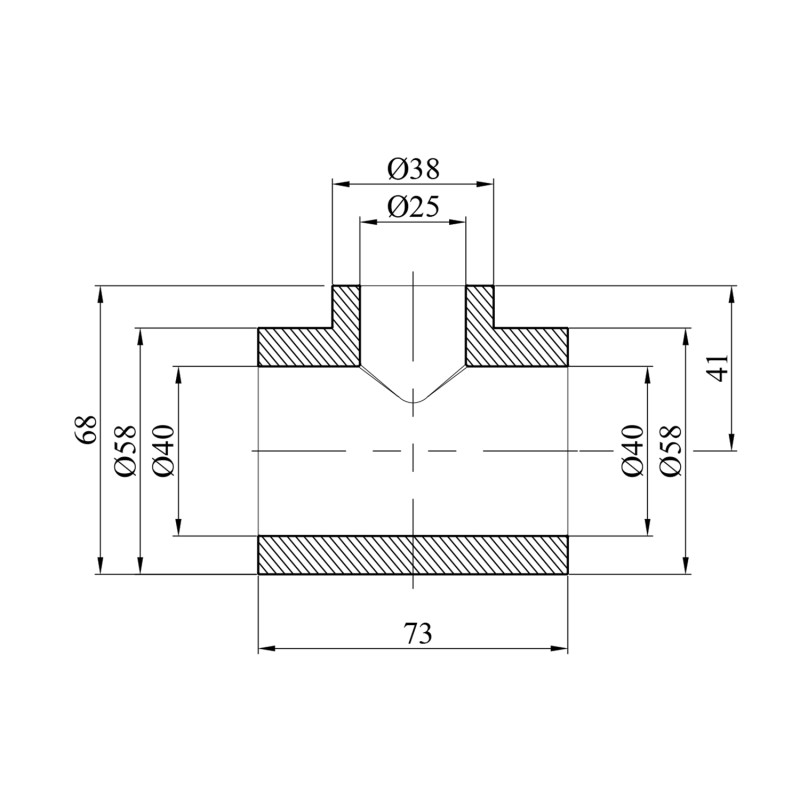 Трійник перехідний PPR GrandiTherm 40х25х40 мм