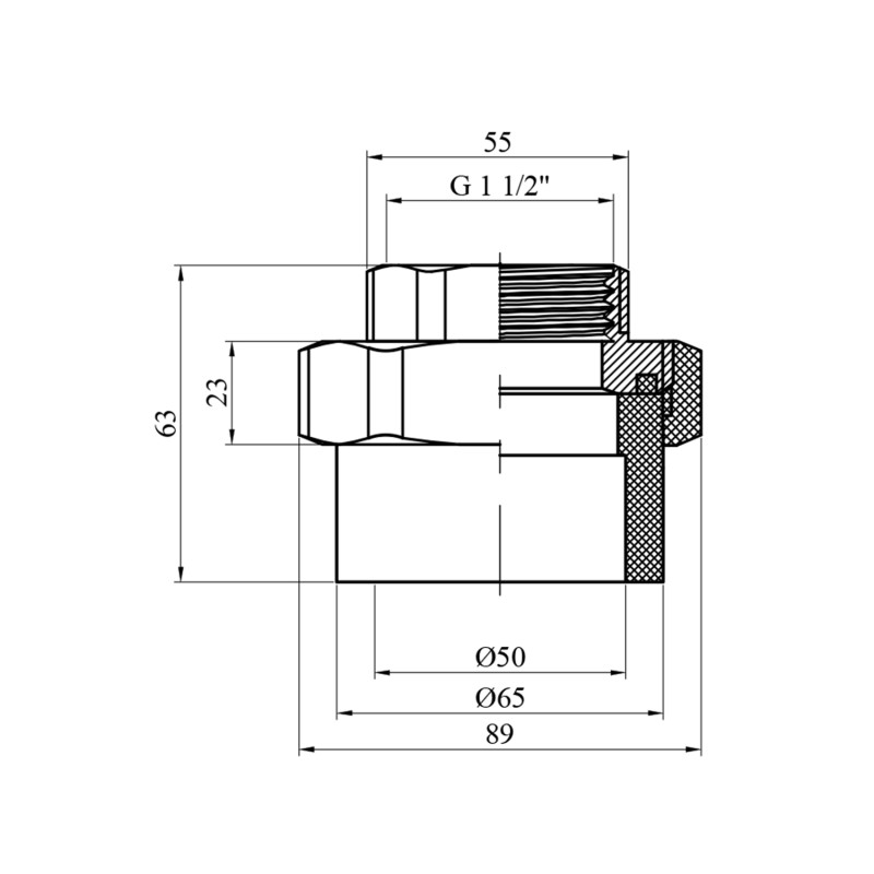 Американка PPR GrandiTherm 50х1 1/2" РВ