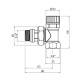 Кран термостатичний кутовий STA 3/4" ВЗ латунний Ц9304