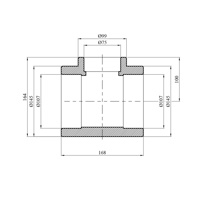 Трійник перехідний PPR Rozma 110х75х110 мм