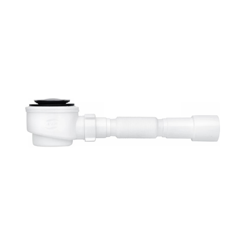Сифон для душового піддона ANIplast 1 1/2"x90 мм з системою Сlick-Сlack з гнучкою трубою 40х40/50 E415CLSEU