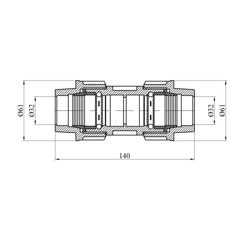 Муфта ПЕ SantehPlast 32х32 мм