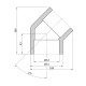 Коліно 45° PPR GrandiTherm 63 мм