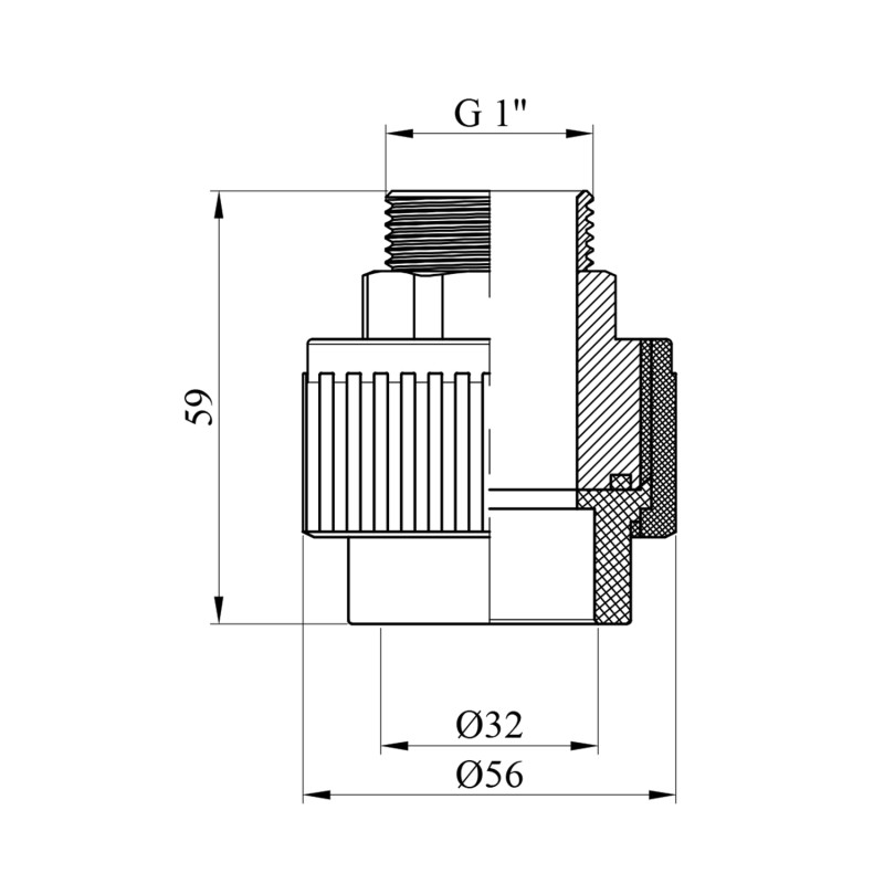 Муфта PPR GrandiTherm 32х1" РЗ