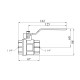 Кран кульовий Valves 1 1/4" ВВ PN30 синя ручка