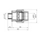Муфта ПЕ SantehPlast 25x1/2" РЗ