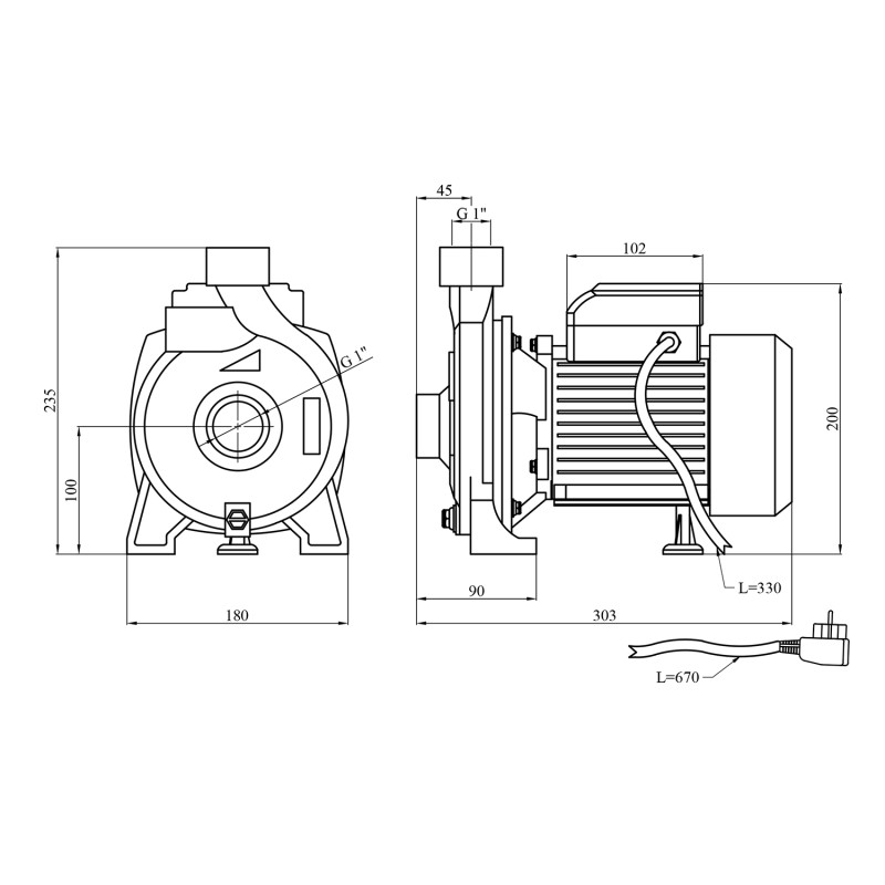 Насос поверхневий Forwater CPM 180 1,5 кВт