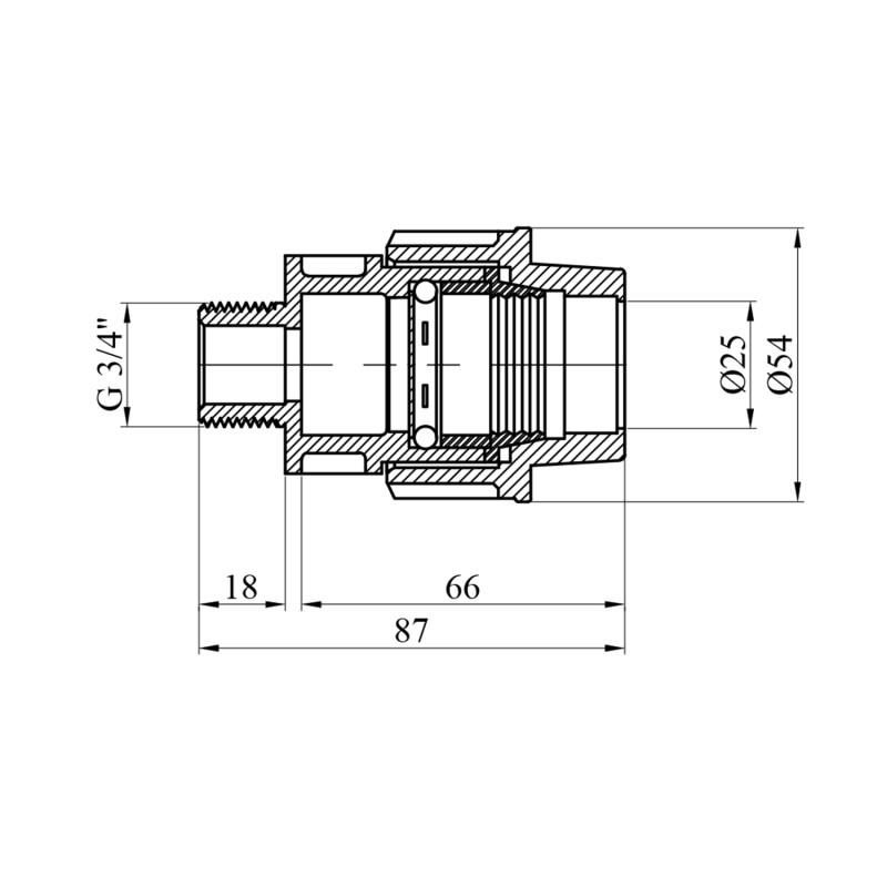 Муфта ПЕ SantehPlast 25x3/4" РЗ