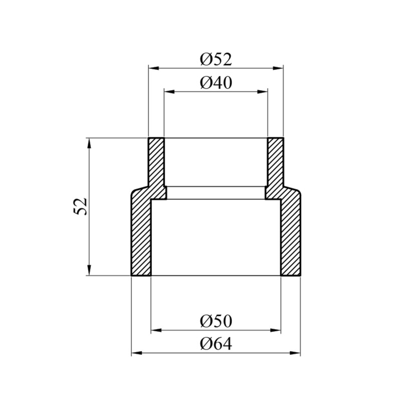Муфта редукційна PPR GrandiTherm 50х40 мм