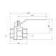 Кран кульовий Valves 2" ВВ PN30 синя ручка