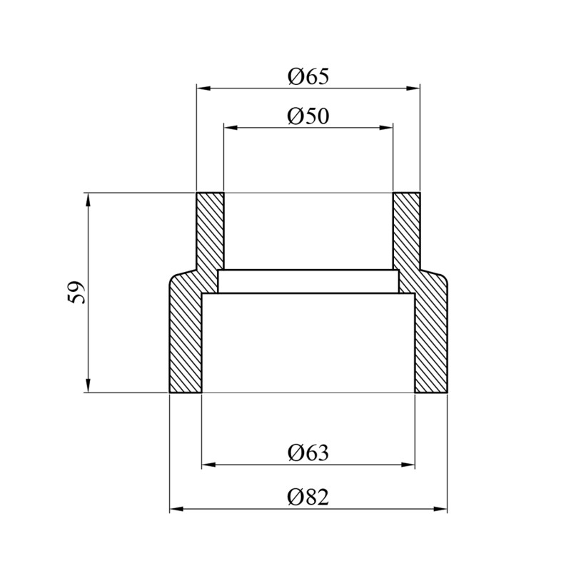 Муфта редукційна PPR GrandiTherm 63х50 мм