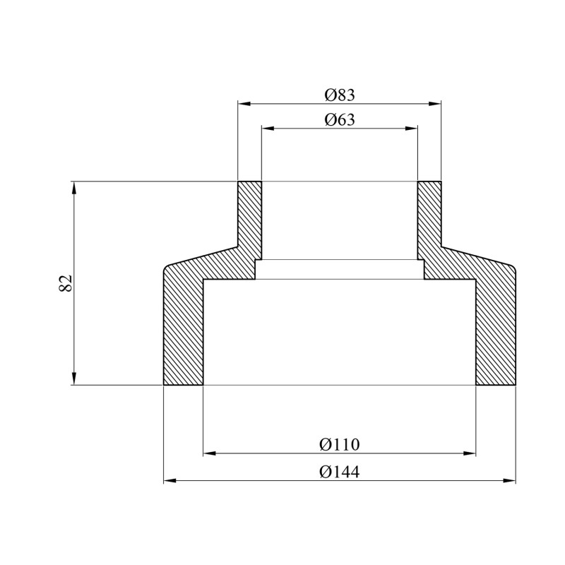 Муфта редукційна PPR Rozma 110х63 мм