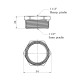 Футорка посилена LexLine 1 1/2"х1 1/4" ЗВ нікельована НК0723-Вн