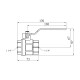 Кран кульовий Valves 1 1/4'' ВВ PN30 синя ручка