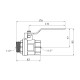 Кран кульовий Valves 1 1/2'' ВЗ PN30 синя ручка