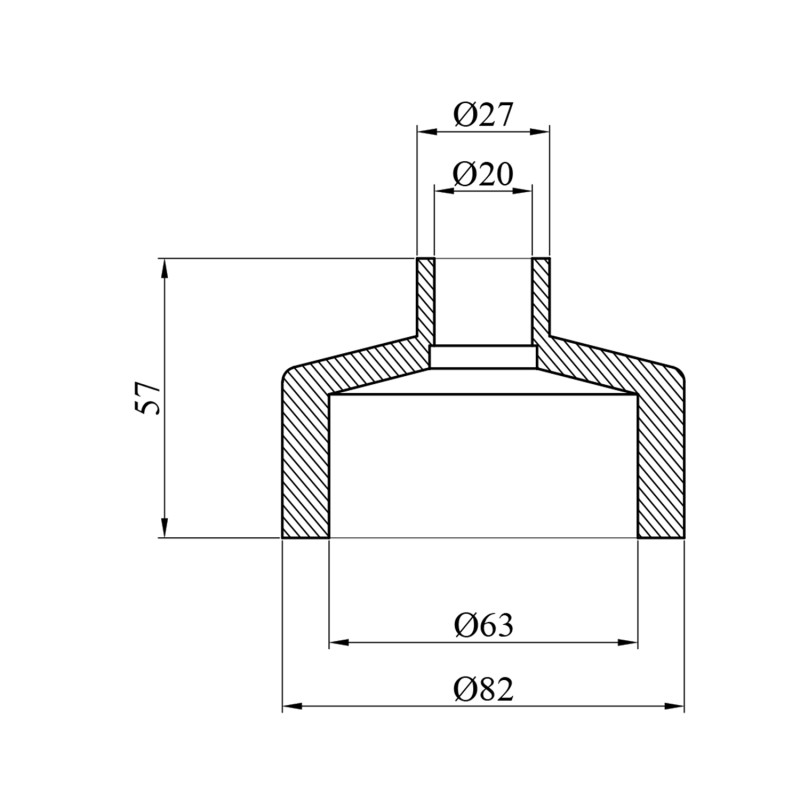 Муфта редукційна PPR GrandiTherm 63х20 мм