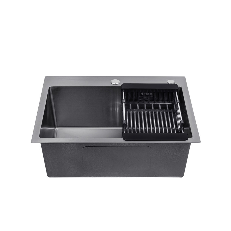Кухонна мийка Kroner KRP Schwarze - 5843HM PVD (3.0/1.0 мм)