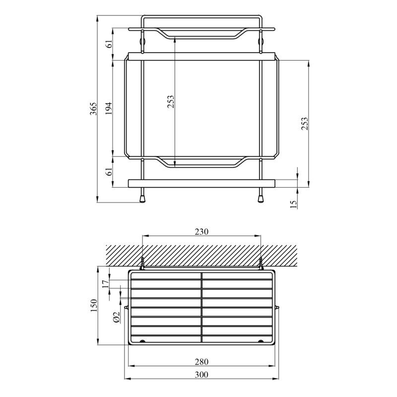 Полиця для ванної кімнати Kroner KRM Rizze - ACC330-2