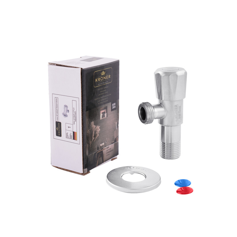 Кран приладовий Kroner KRP Edelstahl Klassisch - ESG101 1/2"х1/2" ЗЗ