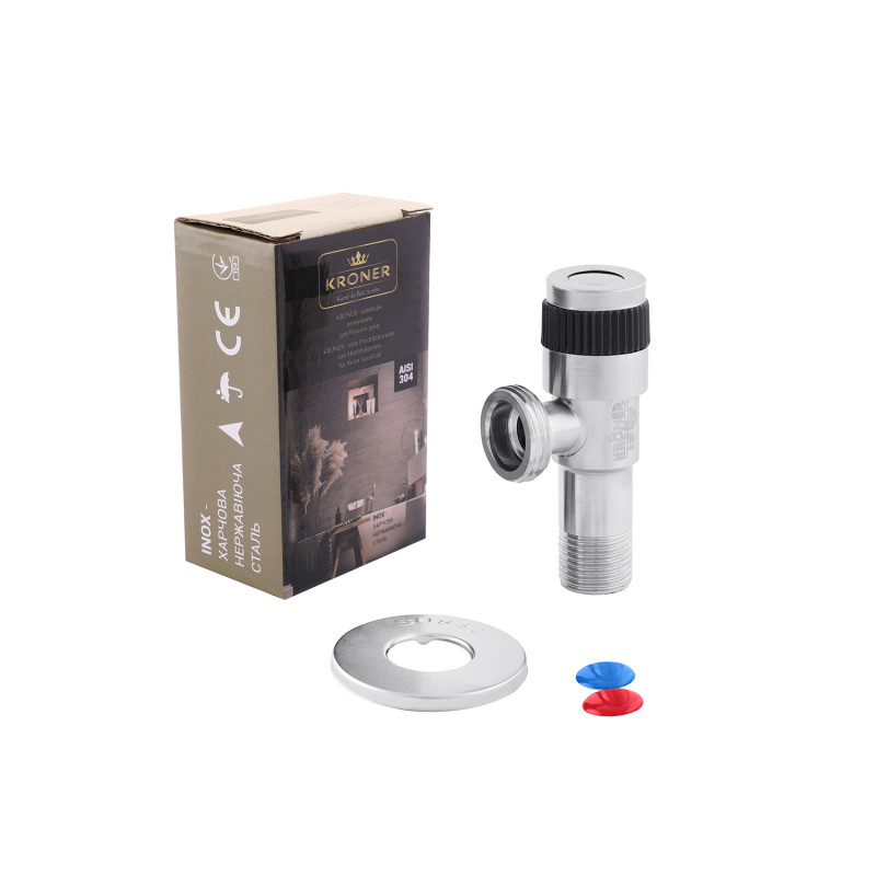 Кран приладовий Kroner KRP Edelstahl Klassisch - ESG102 1/2"х3/4" ЗЗ