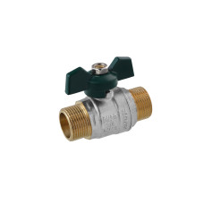 Кран кульовий STA "LB" 3/4" ЗЗ PN40 зелений метелик, нікельований
