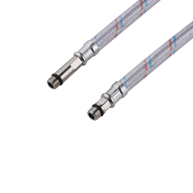 Гнучка підводка для підключення змішувача Kroner KRM 1/2"хМ10 ВЗ 60 см в нейлоновому обплетенні покритому ПВХ (пара)