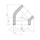 Коліно 45° PPR GrandiTherm 75 мм