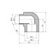Коліно редукційне PPR GrandiTherm 32х25 мм