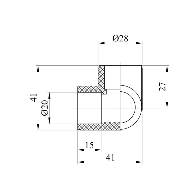 Трійник кутовий PPR GrandiTherm 20х20х20 мм