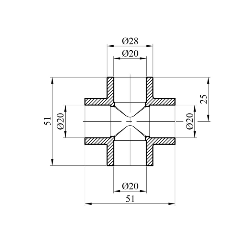 Хрестовина PPR GrandiTherm 20 мм
