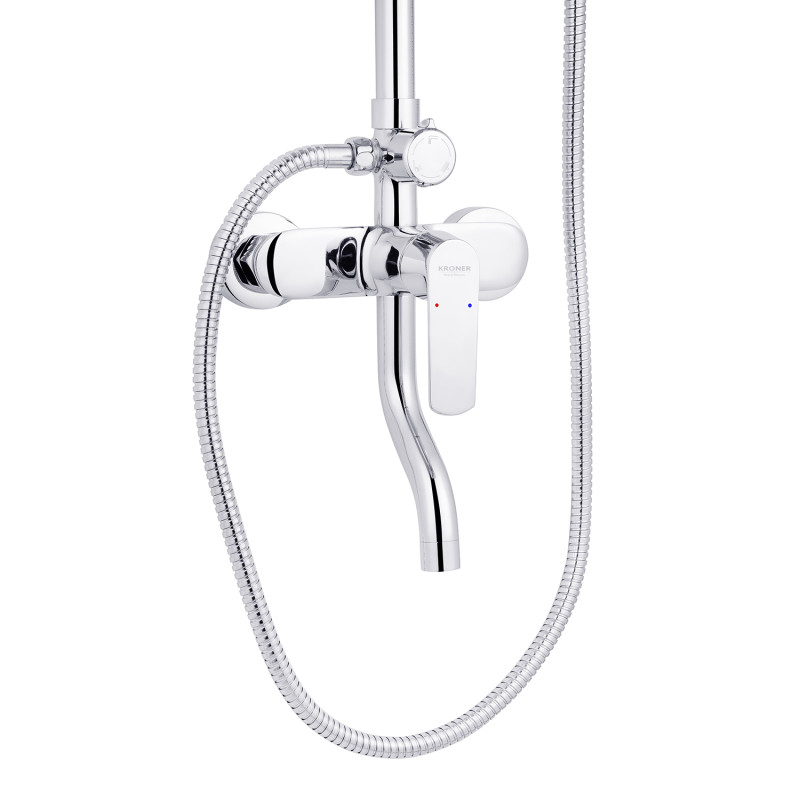Набор 3 в 1 душова система Kroner Armada-C064K + змішувач Hagen-C010 + змішувач Bidet-C082