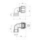 Коліно ПЕ SPT 20x1/2" РВ