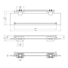Полиця для ванної кімнати Kroner KRP Graz - C95611
