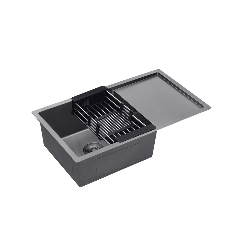 Кухонна мийка Kroner KRP Schwarze - 7844HM PVD (3/1 мм)