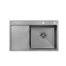 Кухонна мийка Kroner KRP Schwarze - 7849RHM PVD (3.0/1.0 мм)