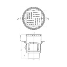 Трап ANIplast з вертикальним випуском 110 мм, з решіткою 15х15 см TA1710EU