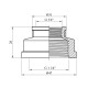 Муфта перехідна STA 1 1/4"х3/4" ВВ латунна
