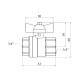 Кран кульовий для газу Valves 3/4" ВВ PN30 жовтий метелик, нікельований