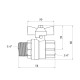 Кран кульовий для газу Valves 3/4" ВЗ PN30 жовтий метелик, нікельований
